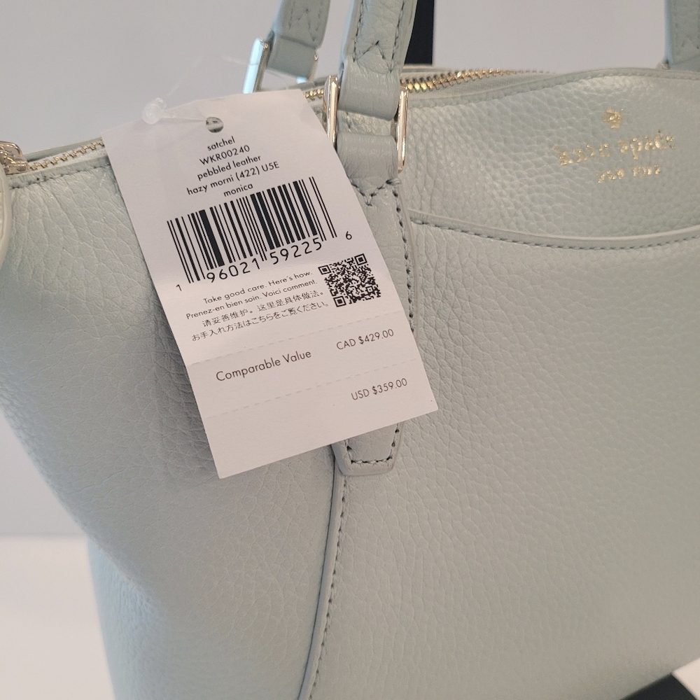 Kate Spade Mint Green Monica Pebbled Leather - Picture 4 of 6